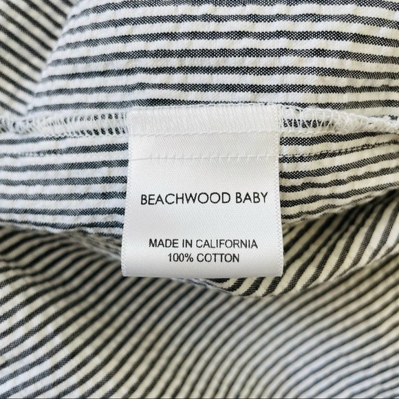- New! Beachwood Baby brand jumpsuit. White and Blue Stripes. Size XS - Picture 8 of 14